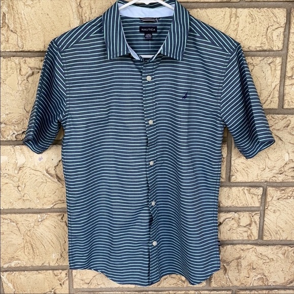 Nautica Stripped  button up Size Large 14 - 16 NWT New - Picture 3 of 10